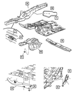 55394418AJ - Body Sheet Metal Except Doors: Floor Pan for Mopar Image