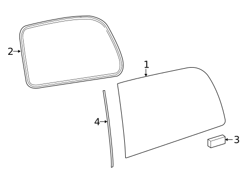 Glass - Side Panel for 2020 Mercedes-Benz Metris #0