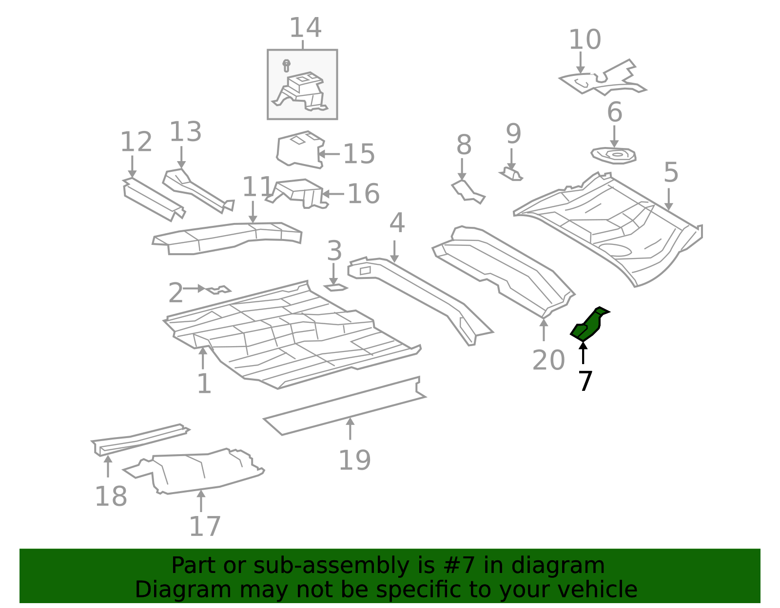 12110 58015-12110 - Seat Belt Reinforcement 2009-2013 Toyota Corolla | Longo ...