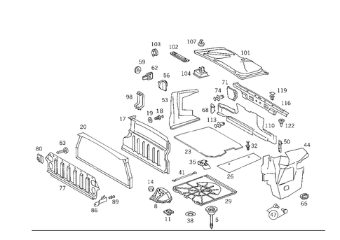 Luggage Compartment Covering for 1993 Mercedes-Benz 600SL #5
