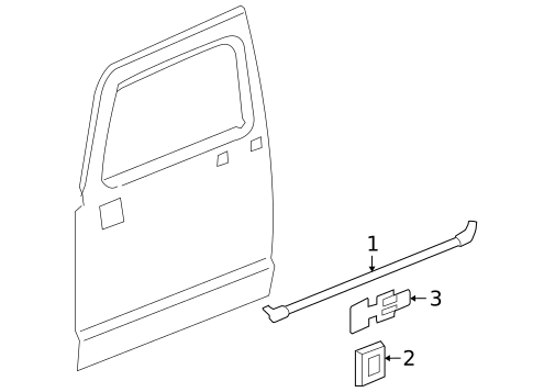 Exterior Trim - Front Door for 2010 Hummer H3 #0