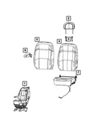 FRONT SEAT BACK - FOAM  68237017AA