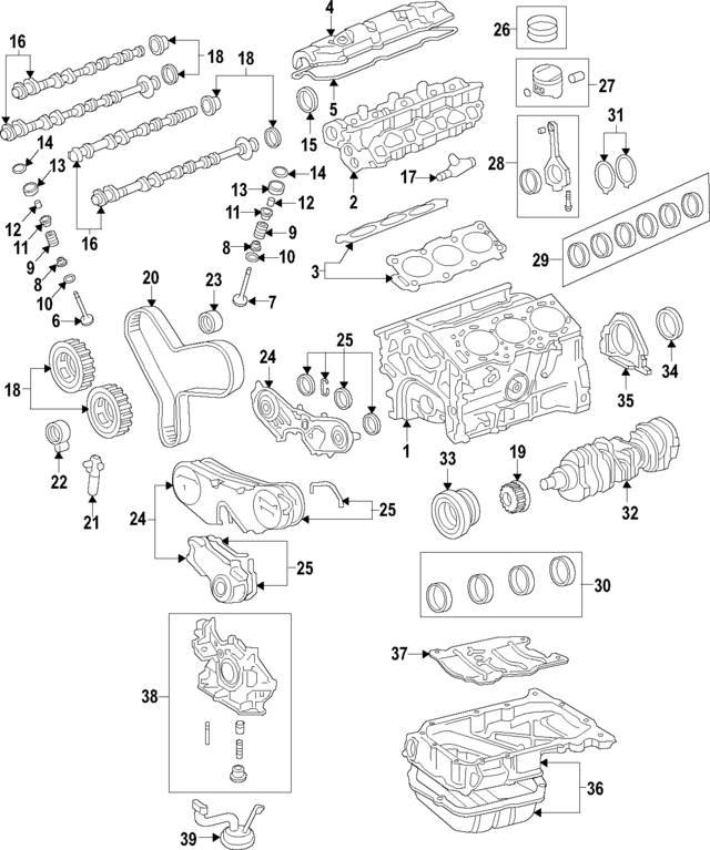 1350220902 - Engine: Engine Camshaft for Toyota: Avalon, Camry, Highlander, Sienna Image