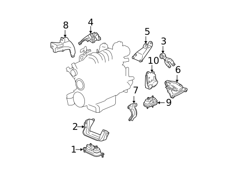 Engine & Trans Mounting for 2004 Pontiac Grand Prix #0
