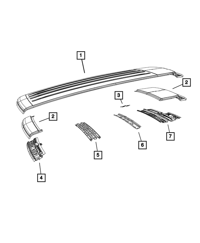 68246261AA - Body Sheet Metal Except Doors: Windshield Header for Mopar Image image