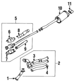 44221AA351 - : Rear Pipe Assembly Shield for Subaru: Legacy Image