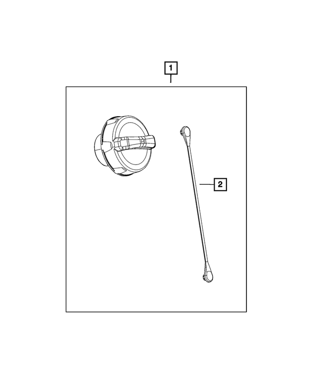 68109840AC - Fuel and Accelerator Pedal: Fuel Filler Cap for Mopar Image