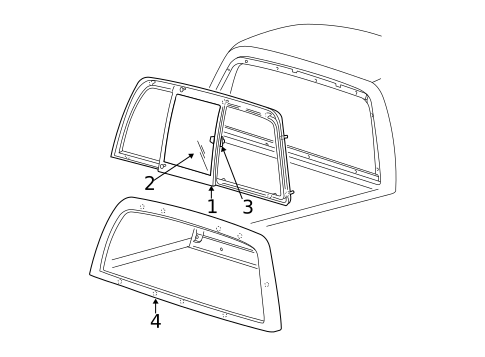 Glass & Hardware - Back for 2003 Ford F-150 #0