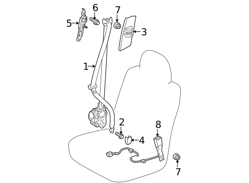 Seat Belt for 2015 Toyota Prius #0