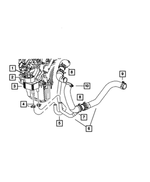 32002370 - 6.4L Gas; Engine: Hose Clamp for Chrysler: 300 | Dodge: Challenger, Charger, Durango, Ram 1500, Ram 3500 | Jeep: Grand Cherokee | Ram: 1500, 1500 Classic, 2500, 3500 Image