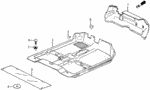 72820SB6690ZK - : Floor Mat *B47L* for Honda Image