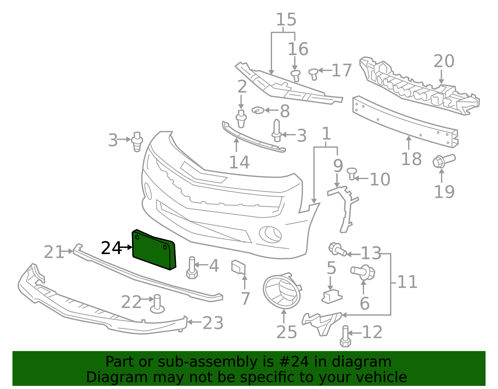 Front License Plate Bracket For 2010-2013 Chevy Camaro 2012 2011