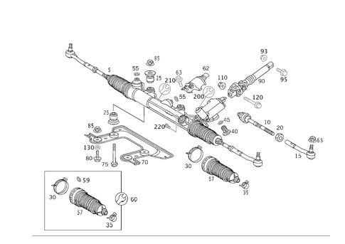 Steering Gear and Steering Linkage for 2005 Mercedes-Benz S430 #0