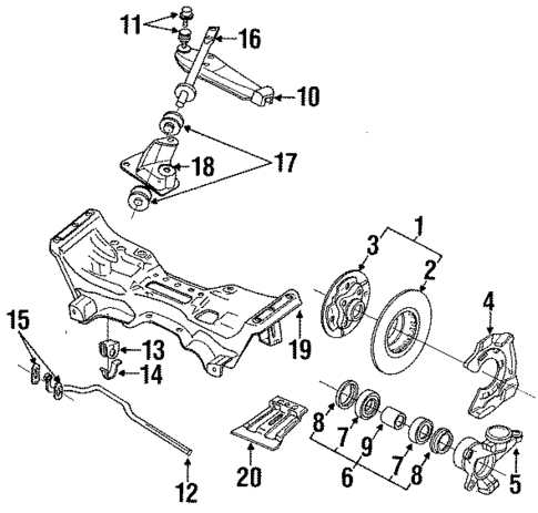 Front Brakes for 1994 Subaru Loyale #0
