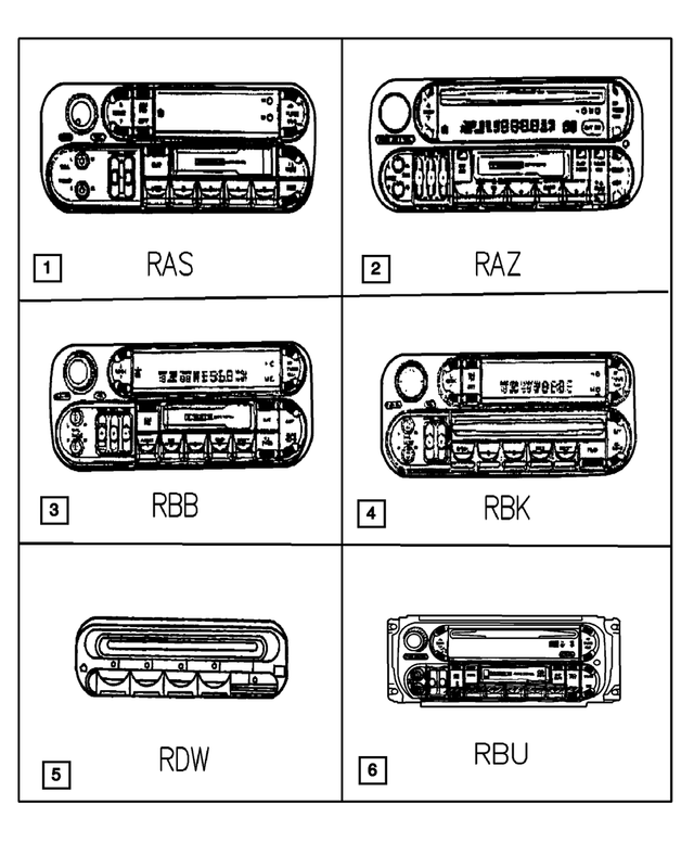 56038588AM - Instrument Panel and Radios and Consoles: Am/fm/cassette With Cd Control Radio for Mopar Image