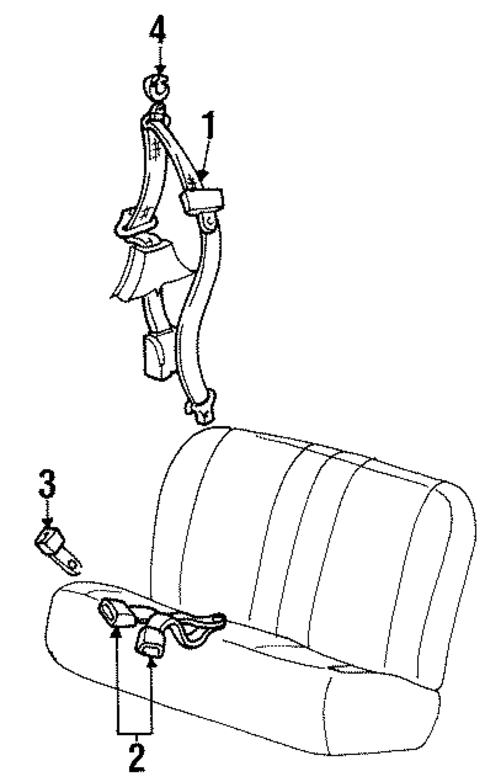 Rear Seat Belts for 2003 Ford Windstar #0