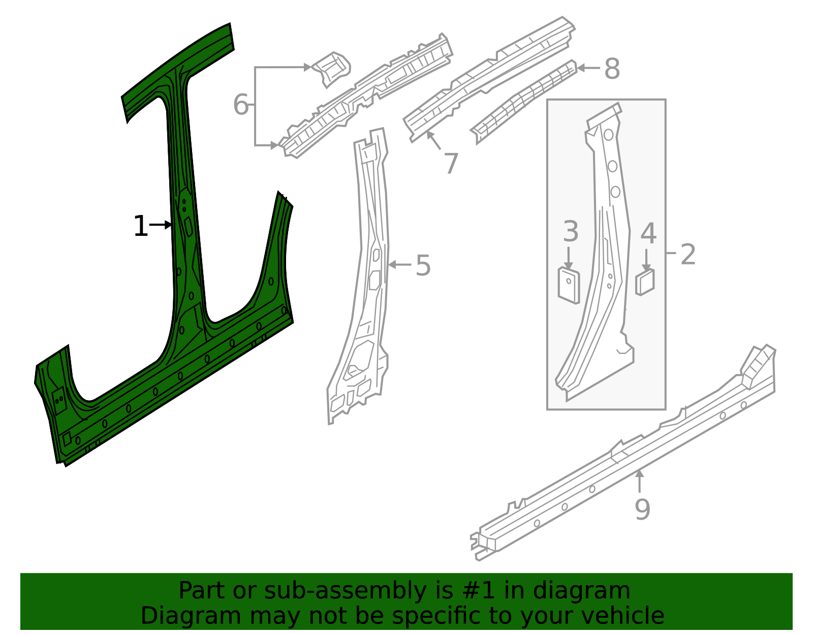 D2YP-71-271 - Body B-Pillar And Rocker Panel 2016-2021 Mazda CX-3