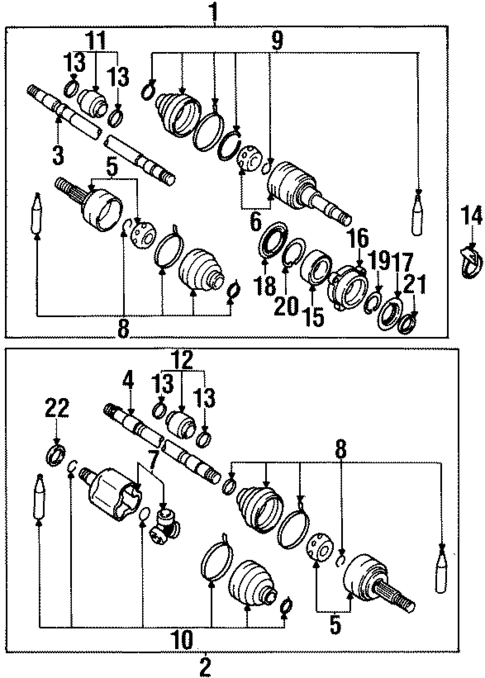 Drive Axles for 2002 INFINITI G20 #0