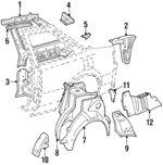 1986-1989 Toyota Celica - Inner Wheelhouse Pad