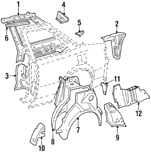 Inner Structure & Rails for 1986 Toyota Celica #0