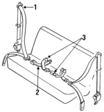 LB835774009 - : 1996-1998 Mazda MPV - Lap Belt Assembly for Mazda: MPV Image