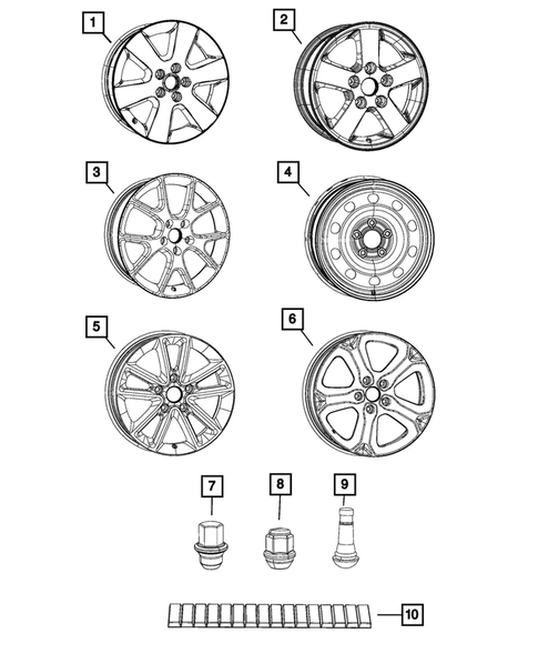 Wheels, Tires and Hardware for 2020 Dodge Journey #0