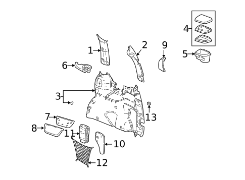Interior Trim - Side Panel for 2004 Pontiac Montana #0