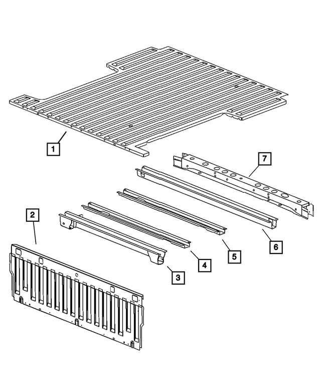 55112525AA - Body Sheet Metal Except Doors: Front Box Panel for Mopar Image