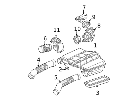 Air Intake for 2006 Mercedes-Benz C 55 AMG&reg; #0