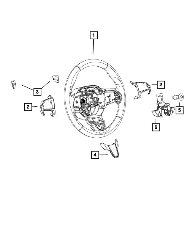 6VK65DX9AA - : Steering Wheel for Mopar Image