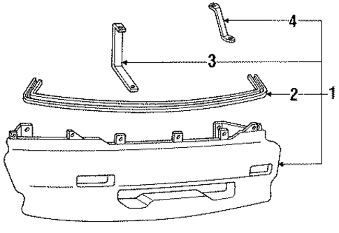 Front Bumper for 1991 GMC Syclone #1