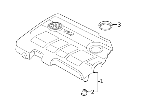 Engine Appearance Cover for 2012 Volkswagen Passat #0