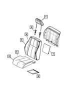 5UQ21XDVAC - Interior Trim: Front Headrest for Mopar Image
