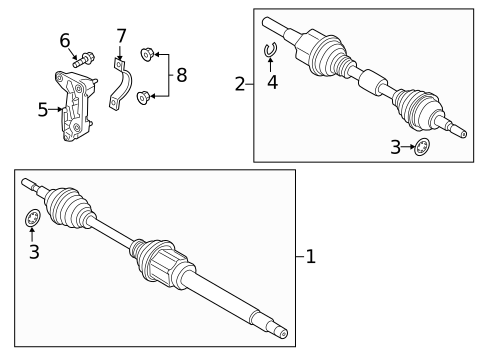 Drive Axles for 2020 Lincoln Nautilus #0
