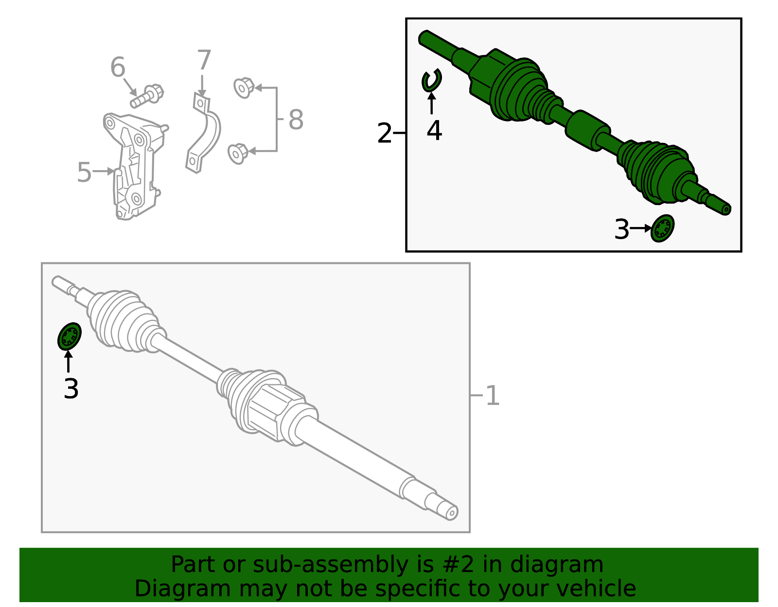 TX-1313 - Motorcraft™ Axle Assembly - 2019-2024 Ford