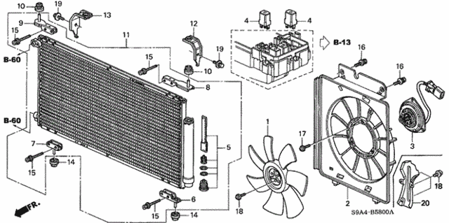 A/C Condenser for 2003 Honda CR-V #0