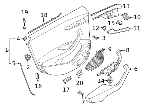 Interior Trim - Rear Door for 2025 Audi RS5 Sportback #0