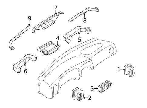 Ducts for 2000 Nissan Xterra #0