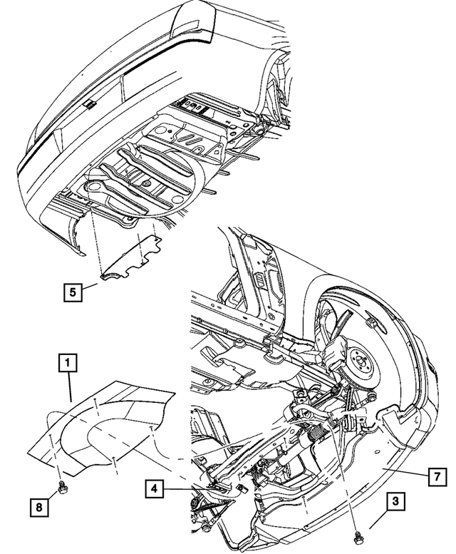 4806104AE - Body Sheet Metal Except Doors: Front Belly Pan for Mopar Image image
