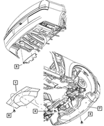 4806074AA - Body Sheet Metal Except Doors: Front Belly Pan for Mopar Image