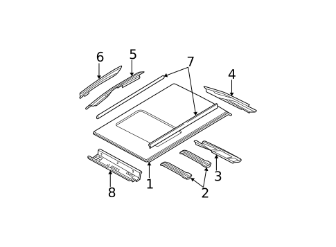 Roof & Components for 2007 Ford Focus #2