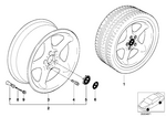36111092608 - : Light Alloy Rim H36110 for BMW Image