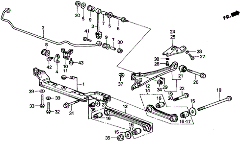 Rear Lower Arm for 1990 Acura Legend #0