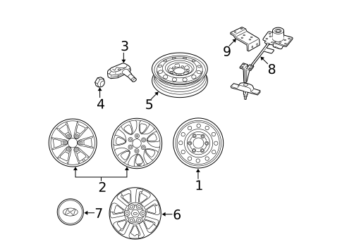 Wheels for 2008 Hyundai Entourage #0