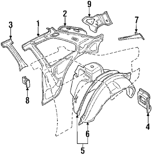Inner Components for 1991 INFINITI M30 #1
