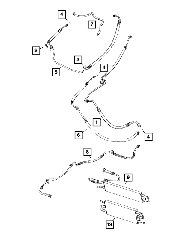 5154465AA - Steering: Power Steering Hose Clip for Mopar Image image