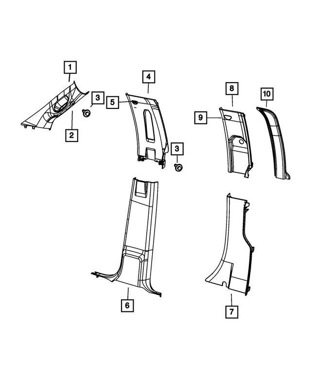 1SJ06BD1AA - Interior Trim: Screw Cover Cap for Mopar Image image