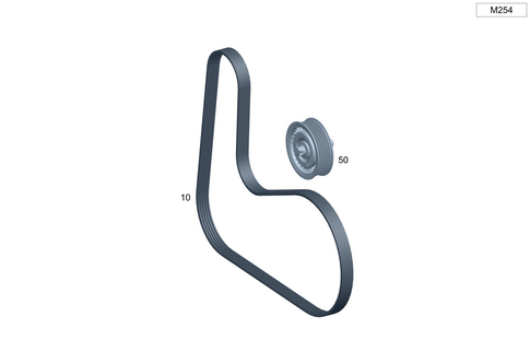 Belt, Belt Tensioner, Guide Pulley for 2024 Mercedes-Benz E350 #0