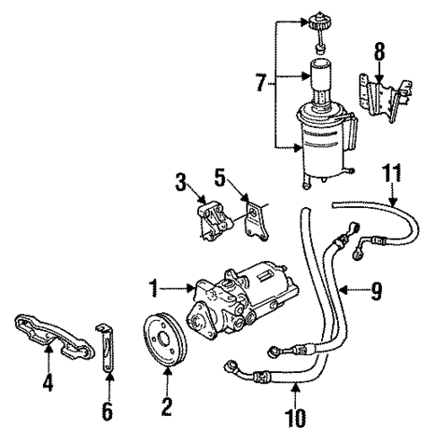 Pump & Hoses for 1986 Audi 5000 Quattro #0