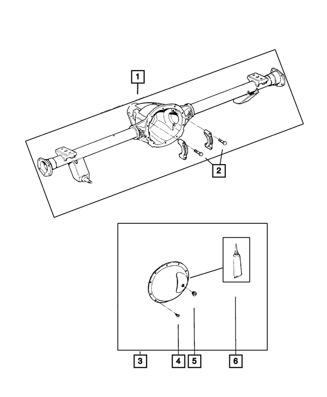 5012837AB - Rear Axle: Axle Housing for Mopar Image